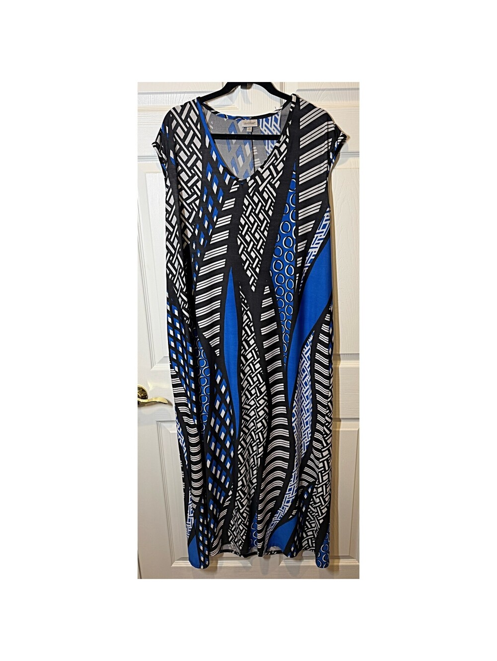 Plus Size Geometric Maxi Dress